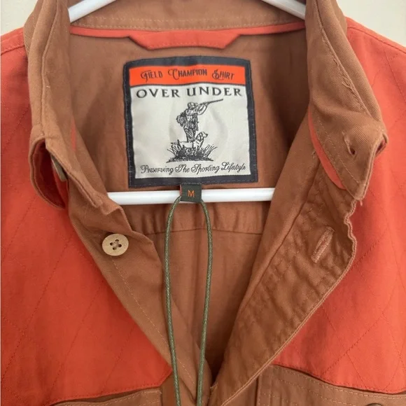 Over Under Field Champion Shooting Shirt Clay NWT Mens Medium Hunting Button Up - Picture 5 of 7